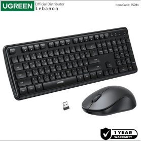 UGREEN Built Strong. Built Smart. Comfortable Wireless Eng/Arabic Keyboard& Mouse Combo - MK331 65781